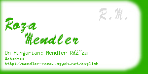 roza mendler business card